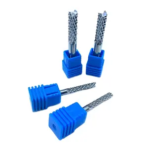 high feed woodworking PCB milling cutter Solid Carbide Corn End Milling Cutter Bits 1/8 small size Corn Teeth End Mill