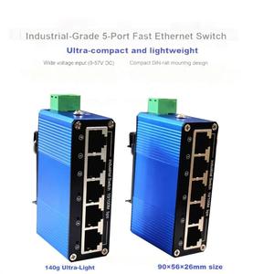 Mini 5-Port công nghiệp <span class=keywords><strong>Ethernet</strong></span> chuyển đổi 10/100Mbps nhanh <span class=keywords><strong>Ethernet</strong></span> vỏ nhôm <span class=keywords><strong>Din</strong></span> <span class=keywords><strong>Rail</strong></span> Núi 1Gbps Công suất - Product Image 6