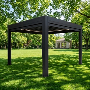 Pérgola Moderna de Aluminio con Techo de Lamas para Jardín y Exterior, 3x3 3x4 4x3 4x4 4x5 4x6 6x3 6x4 6x5 6x6m - Product Image 1