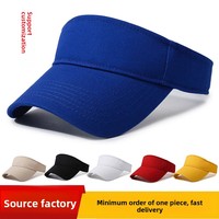 Gorra de Visera Deportiva Personalizada al por Mayor con Logotipo Bordado, de Sarga de Algodón, Lisa, Ajustable