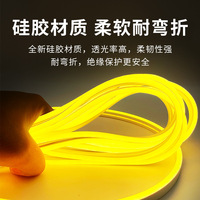 Bande lumineuse LED néon flexible personnalisée U0610 IP68 de différentes couleurs pour l'application de paysage de plafond intérieur en silicone intégré