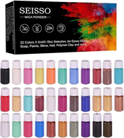 SANKIN arc-en-ciel holographique poudre de paillettes artisanat fin résine époxy ongles attrayant Laser poudre de paillettes résine époxy colle polymère