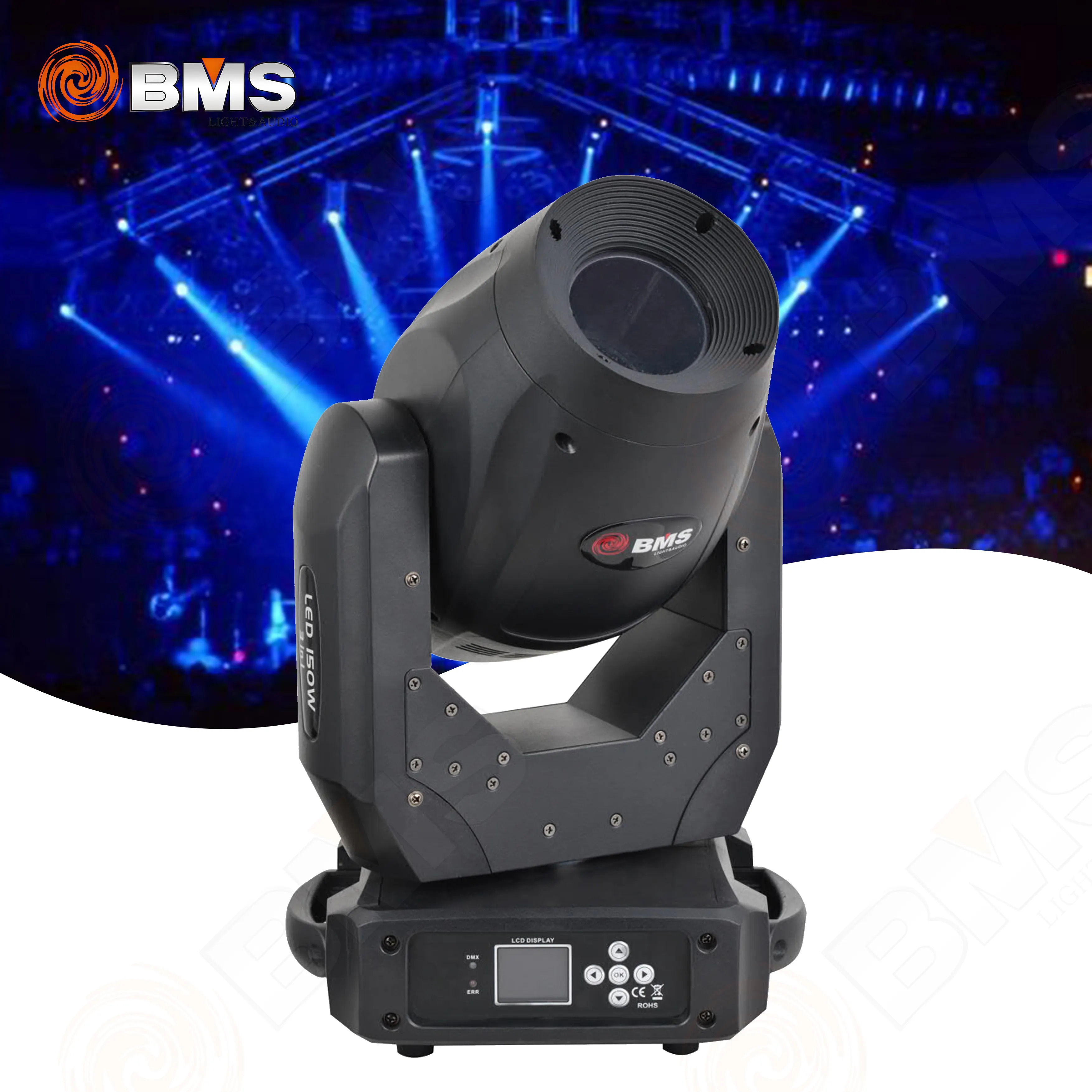 BMS luce da palcoscenico di alta qualità prisma a tre lati 150W LED Beam Spot Wash 3 in 1 per lampade da discoteca Club Party