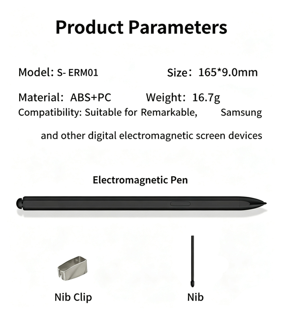 Compatible with Sam Sung Tablets: Passive Electromagnetic Stylus Universal Inductive EMR Pen with Magnetic Attachment