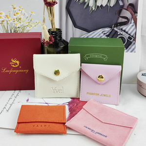 Custom Luxury Velvet Stock Pouch With logo Faux Suede Jewelry Packaging Bag Small <b>Gift</b> Jewelry Pouch for Earring - Product Image 5