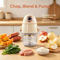 Mini Licuadora Portátil Eléctrica de Alta Velocidad para Leche de Soya, Procesador de Alimentos, Mezclador de Frutas con Tazón de Mezcla de Vidrio, 250W OEM