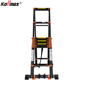 سلم تلسكوبي للاستخدام المنزلي بطول 2.9 متر، 10+10 درجات، سلم ألومنيوم قابل للطي متين، معيار EN131، سلم مزدوج الجانب قابل للتمديد، يتحمل وزن 330 رطل - Product Image 5