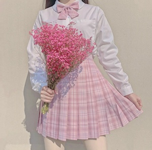 <span class=keywords><strong>Uniforme</strong></span> d'écolière jupes plissées <span class=keywords><strong>uniforme</strong></span> <span class=keywords><strong>scolaire</strong></span> japonais taille haute jupe à carreaux Sexy JK uniformes pour femme ensemble complet personnalisé - Product Image 4