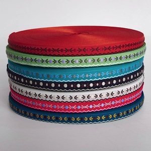 Ruban décoratif <span class=keywords><strong>en</strong></span> <span class=keywords><strong>satin</strong></span> brodé simple face pour accessoires capillaires et sacs écologiques - Product Image 3