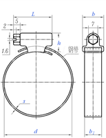 Collier de serrage rapide Junchuang en acier inoxydable 304 de type américain 9-11 mm, robuste, garantie 3 ans, usage industriel général