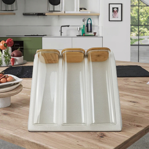 Bocaux en verre de qualité alimentaire Bocaux en verre scellés carrés au design classique avec couvercles pour un stockage étanche à l'humidité dans la cuisine pour stocker les grains - Product Image 2