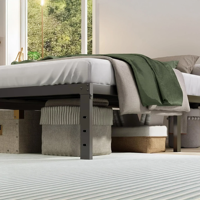 Cadre de lit en acier moderne pliable, portable, convertible, réglable et pivotant pour dortoir, base plateforme métallique, vente en gros pour hôtels et chambres