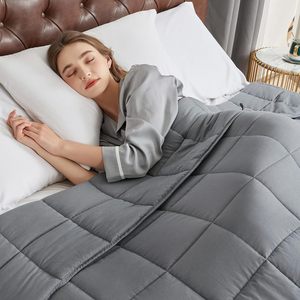 <b>Weighted</b> <b>Blanket</b> Dark Gray 150x200 Cm Therapy For Sleep And Relaxation Spring Autumn Use Machine Washable - Product Image 2