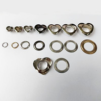 Oeillets en métal laiton en forme de cœur personnalisés de 5 mm, 6 mm, 8 mm, 10 mm, 11,5 mm, 13,5 mm, 15 mm pour vêtements et chaussures