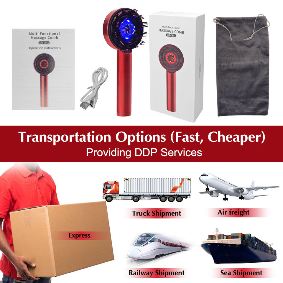 Cordless Electric Scalp Massager Brush Comb Hair Oil Applicator Portable Vibrating Head Massager