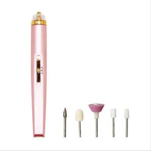Pulidora de uñas eléctrica 5 en 1 con 5 accesorios portátiles para el cuidado y pulido de uñas, color rosa - Product Image 1