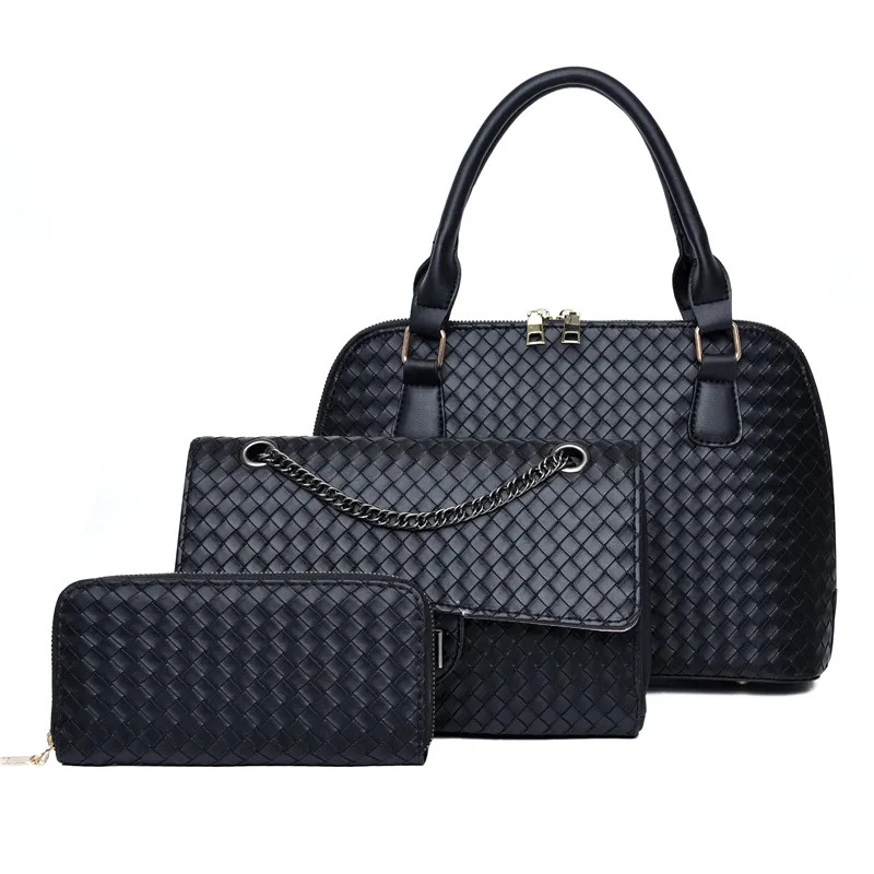 wholesale 3 pieces / set women's luxury handbag designer women's handbag PU composite bag