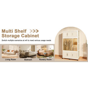 Armoire Portable Nobel 6 Pièces avec Portes Magnétiques pour Rangement de Vêtements dans la Salle de Bain - Product Image 5