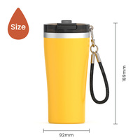 Mug isotherme de voyage personnalisé pour Noël, 20 oz, sans BPA, en acier inoxydable à double paroi, avec cordon de transport