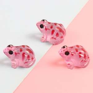 9 Piezas de Ranas Miniatura Transparentes con Puntos Luminosos para Jardín de Hadas, Micro Paisaje, Acuario, Accesorios de Decoración Personalizados al por Mayor - Product Image 2