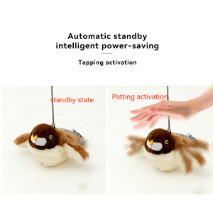 NOUVEAU Jouet en peluche pour animaux de compagnie Flapping Sound Shaking Shaking Bird Electric Cat Toy Pet Self High Simulation Fish Swinging wings Bird - Product Image 3