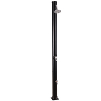 Colonne de douche solaire d'angle en PVC 20L noire pour extérieur, jardin et piscine – Offre Spéciale