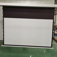Telon 100 pouces 16:9 4K Ultra HD doux PVC tissu électrique caché plafond onglet Tension projecteur écran pour Home cinéma