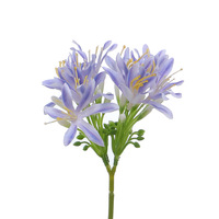 Fleurs artificielles de niche pour photographie de mariage, aménagement paysager, décoration intérieure, ornements, Agapanthus africain, fleur artificielle unique