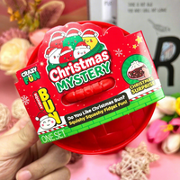 Jouet anti-stress souple en TPR en forme de boulette de Noël mystère 2026, jouet à presser à rebond lent, boîte mystère, cadeau pour enfants