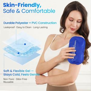 Reusable Injury Ice Pack Hot/Cold Therapy Gel Pack Flexible Wrap <b>Eye</b> <b>Mask</b> 3-Piece Set for Joint Pain & Stress Relief - Product Image 3