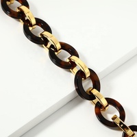 Collier en acétate de tortue, métal de haute qualité avec collier en acétate, collier en résine acrylique pour femmes