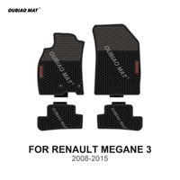 Tapis de sol pour voiture RENAULT MEGANE 3 2008-2015, sur mesure en PVC, imperméables, antidérapants, ensemble complet