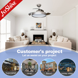 พัดลมเพดาน LED 1Stshine, ใบพัดล่องหนลมต่ำพัดลมเพดานลมธรรมชาติที่มองไม่เห็นพร้อมใบมีดที่ซ่อนอยู่ - Product Image 5