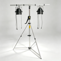 Support de scène robuste à manivelle avec barre en T, tour de levage en aluminium pour projecteurs PAR et projecteurs à faisceau
