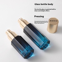 Nouveau ensemble de bouteilles en verre cosmétique vide avec pulvérisateur à pompe pour crème pour le visage Lotion sérum Toner sérigraphie boîte d'emballage