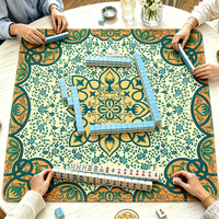 Tapis de Mahjong Américain Moderne de Luxe en Gros, Housse de Table en Caoutchouc Silencieuse, Pliable, Lavable, Non Toxique, Faible MOQ