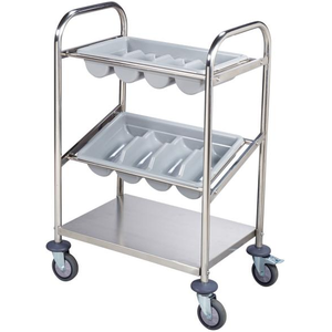 Carrito de Servicio de Acero Inoxidable Directo de Fábrica, Carro de Cocina Comercial con Ruedas, Equipo de Catering para Hoteles y Restaurantes, Transporte de Alimentos - Product Image 2