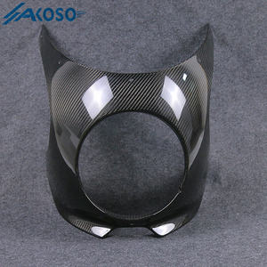 AKOSO 3K fibra de carbono seca motocicleta <span class=keywords><strong>Cafe</strong></span> <span class=keywords><strong>Racer</strong></span> faro delantero cubierta de carenado para <span class=keywords><strong>Kawasaki</strong></span> Z900RS 2018-2024 - Product Image 2