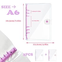 Reliure spirale en PVC souple transparente et colorée A5 à feuilles mobiles, classeur à anneaux, carnet de notes, dossier