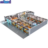 Pabrik Taman Trampolin Tiup Premium 500-1000 SQM untuk Pusat Rekreasi Dengan Desain 3D Gratis