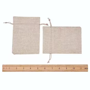 Burlap Drawstring Jewelry Pouches <b>Sacks</b> Linen <b>Jute</b> Storage and Gift Bags with Drawstring for Wedding Parties Shopping Bags - Product Image 3