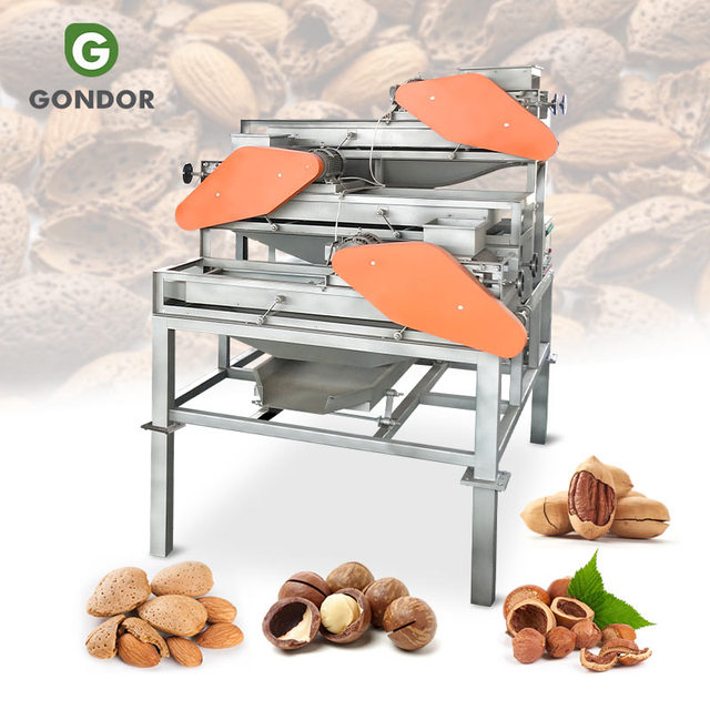 Hazelnut Almond Sacha Inchi Peeling Seed Efficient Pistachio Broken Dehulling Hulling Pine Nut Shell Machine