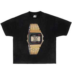T-shirt Oversize con Grafica 'Time To Make Money', Stile Streetwear Y2K, Divertente Regalo di Natale - Product Image 1