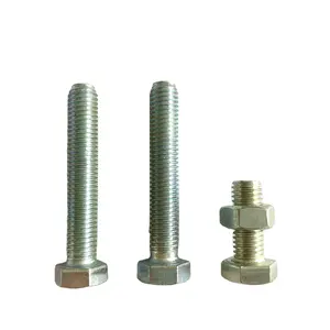 DIN933 all standard thread size customization stainless steel hex bolt and nut M4 M8 M12 M10 hexagon bolt