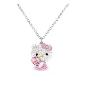 Collar de cristal Swarovski con diamantes, dulce y lindo, con diseño de dibujos animados para mujer, reno, <span class=keywords><strong>Hello</strong></span> Kitty, cadena de clavícula de unicornio - Product Image 2