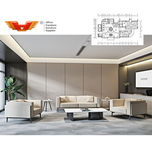 Fabricante edificio de oficinas sala de negociación moderno conjunto de muebles de recepción de oficina sofá de oficina de cuero individual - Product Image 1