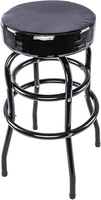 Tabouret de bar pivotant moderne en chrome, vente en gros, hauteur réglable, confortable, structure en acier massif, chaise de comptoir en métal