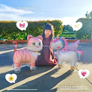 Patins à roulettes pour enfants en forme d'animaux, ballons à roulettes, laisses, jouets d'extérieur dinosaure et licorne de dessin animé, Fête des Mères, Halloween - Product Image 4
