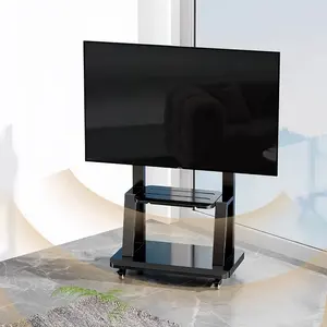 Soporte de TV para muebles modernos, carrito de TV móvil de Plasma LCD, soporte de TV de hierro de Metal móvil con ruedas
