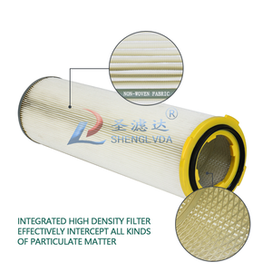 Nouvelle cartouche filtrante pour dépoussiéreur industriel avec 4 oreilles, déchargement rapide, cartouche filtrante en cellulose pour dépoussiéreur - Product Image 5